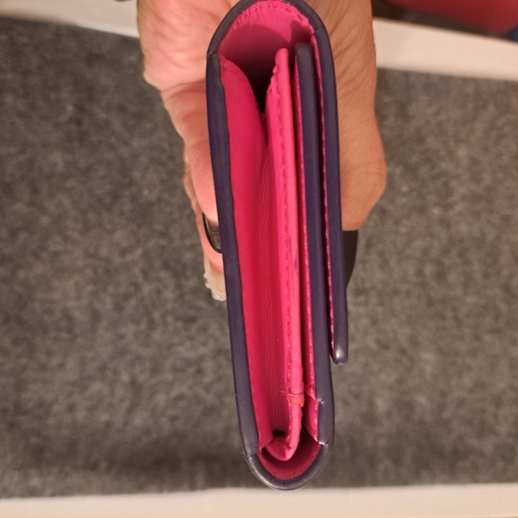 EUC Long MCM Purple Wallet with Gold Logo - Picture 4 of 13